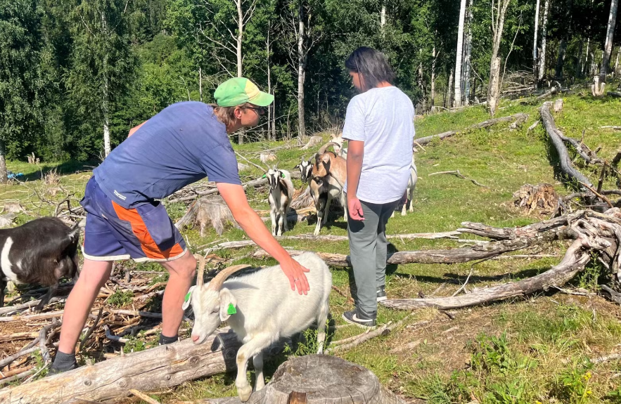 Espen med Mads Lucas på Fladmark gård